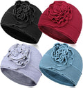 Bonnet doux pour femme: respirant, en coton, 4 pièces