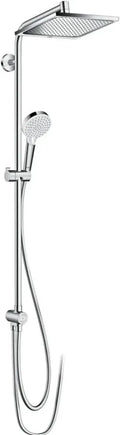 hansgrohe Crometta E 240 Ensemble de Douche Écologique - Colonne de Douche avec Inverseur, Douchette à Effet Pluie, Chromée