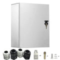 Coffret Électrique en Inox, 60x50x20 cm, Étanche avec Plaque Isolante, Boîtier de Distribution Murale