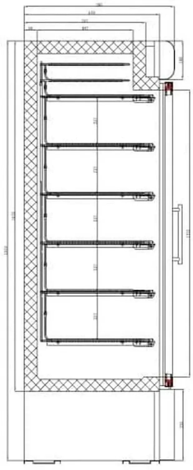 Congélateur à Porte Vitrée CombiSteel - 578L - Ouverture Droite - Modèle Autonome