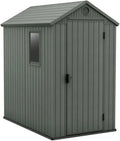 Abri de Jardin en Résine Vert Boisé 4x6 - KETER Darwin, Haute Résistance Extérieure