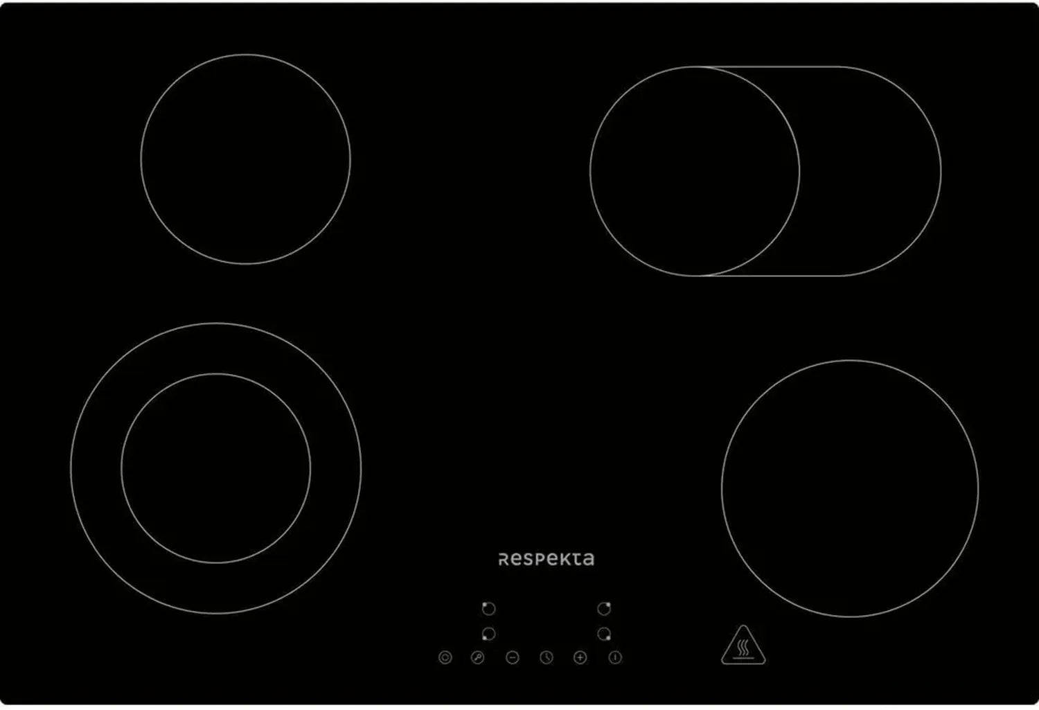 Plaque vitrocéramique encastrable 77 cm, 4 zones, Touch Control