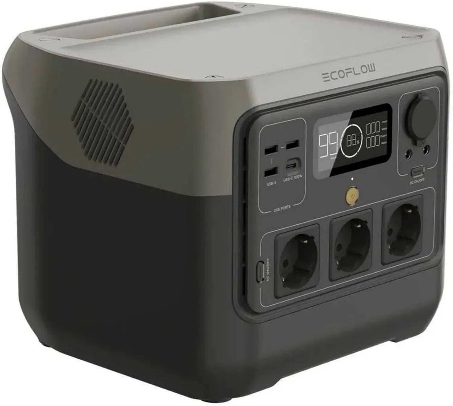 Générateur Solaire EF ECOFLOW RIVER 2 Pro 768Wh, Recharge Rapide, 3 Prises CA, Idéal pour Camping et Secours